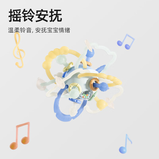 Bates Manhattan hand ball baby silicone chewable teether for 0 to 1 year old baby early education educational toys Ruili powder