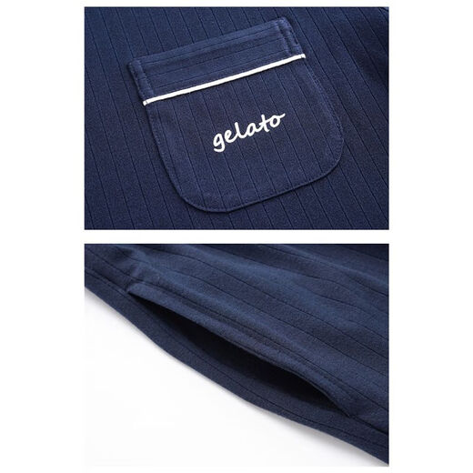 Sigui Pajamas Men's Cotton Cotton Fin Short à manches courtes peut être porté à l'extérieur pour les vêtements de maison fraîche de taille plus décontractés 9928 # l [suggéré 100-120Jin [Jin est égal à 0,5 kg]]]