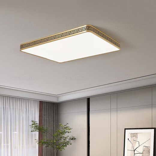 Leshi (NVC) 2025 Neue Deckendecke im Freien insektensichere wasserdichte Tür helles chinesische Villa Vollkupfer Eingangslicht Garten Terrasse Sonne X3891/Quadrat 30 cm/drei Farben Einstellbar