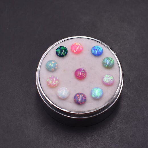Opal Ring Opal Round Flat Bottom Smooth Semi-circular Face Loose Stone 5mm (op06)
