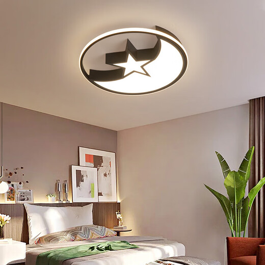 Lámpara de techo de Opudakochi sala de estar Guangdong Zhongshan Lámpara de techo de la sala de estar moderna lámpara de balcón de estudio simple de balcón nuevo estilo 9215 aromático 50 cm negro extremo