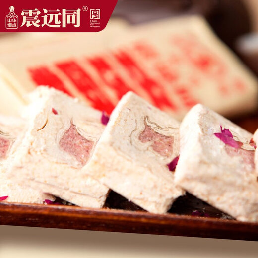 Zhenyuantong Huzhou rose white sesame lard pastry and pastry old nostalgic specialty traditional handmade pastry snacks upgraded hard box 738g pastry gift box 12 packs