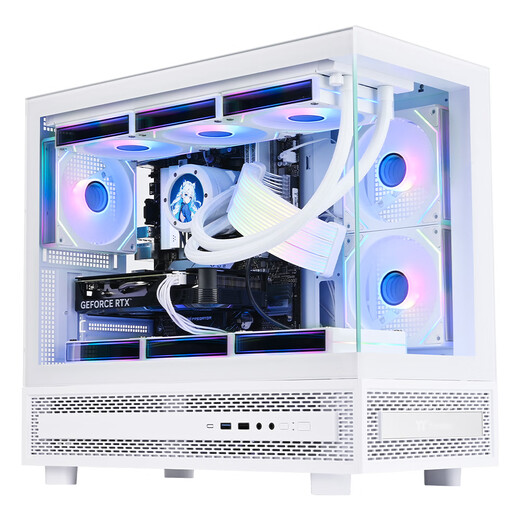 Thermaltake（Tt）钢影透S-M 海景房机箱 电脑主机 白色（M-ATX主板/支持360水冷/9风扇位）