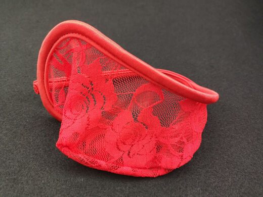 Men's C-string sexy invisible thong lace see-through seamless men's and women's fun underwear quality trendy inner white men's c one size fits all