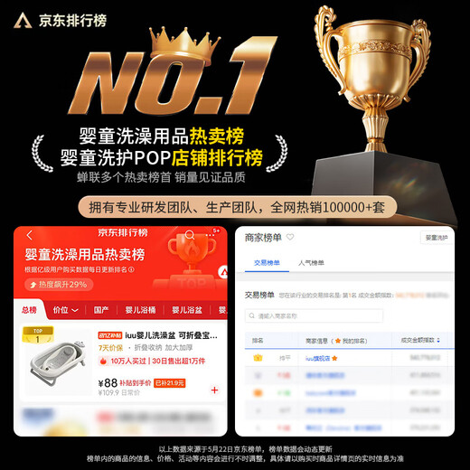 iuu婴儿洗澡盆 可折叠宝宝浴盆大号 洗澡神器躺托浴架新生儿童用品 【北欧灰】单盆 材质：FAD食品级材质检测认证