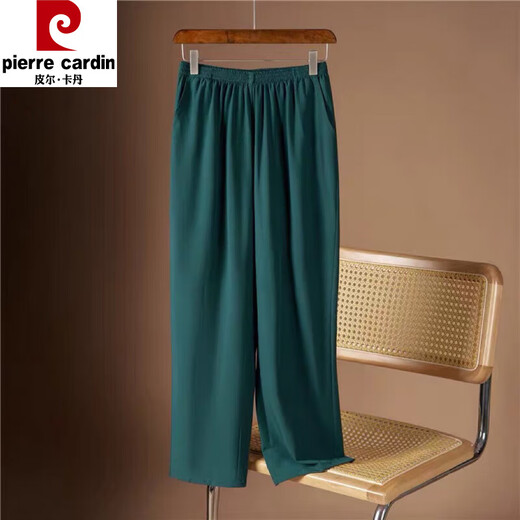 
Pier Cardin [3881 collections] Ice silk pants mom mom ice silk pants high waist straight stretch loose casual pants middle-aged [dark green] Ice silk-side bag XL [Suggestion 75-95 Jin [Jin equals 0.5 kg]]