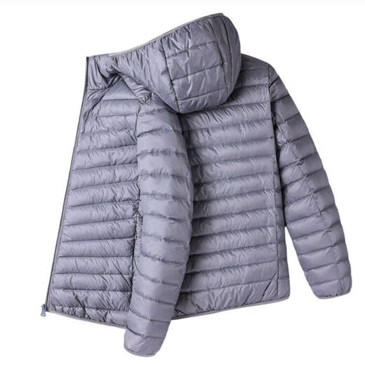 Zuosike Hommes Chaud Hiver Mince Soie Coton Veste en Coton Homme Court décontracté Col Montant Haut Papa Homme Coton Noir à Capuche 3XL