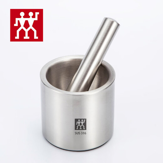 Zwilling German household 316 stainless steel solid garlic mortar garlic mashing bowl garlic mashing cup manual garlic press household tools 304 stainless steel mashing bowl
