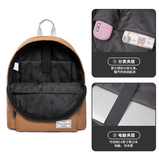 Forever Maillard Schoolbag Female College Student Nischen Design Outdoor Rucksack 2023 neuer Stil Rucksack Männer Lotus Farbe #9227