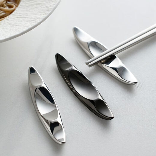 Fantasy high-looking chopstick holder chopstick holder kuaizi spoon holder stainless steel household creative chopstick pillow metal chopstick holder black + silver 2 pack 304 stainless steel chopstick holder