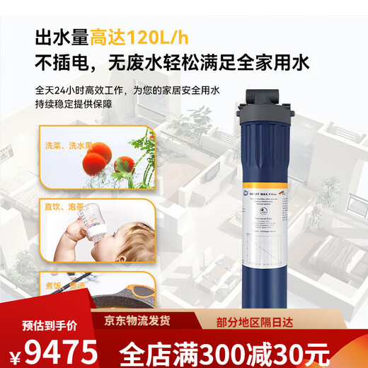汉斯希尔德国进口净水器家用直饮过滤器厨房龙头自来水净水机723 RO反渗透净水器实发橙色款 滤除