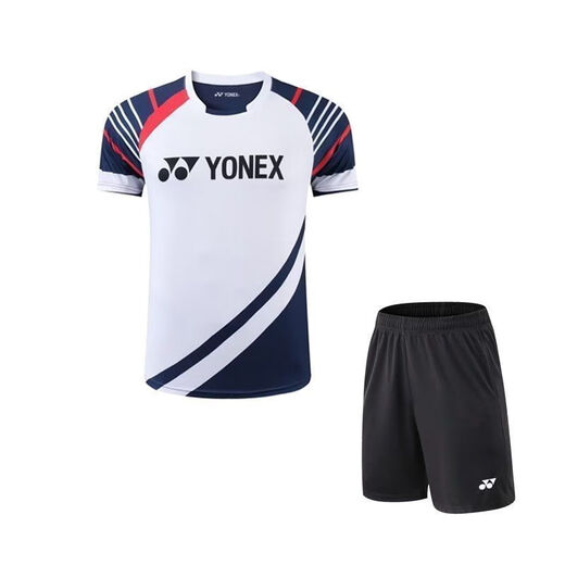 YONEX Yonex 2024 new Yy quick-drying badminton suit for men and women short-sleeved suit sports breathable competition training 6296 green suit L female
