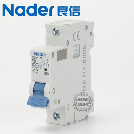 Liangxin NDB1-63 1PNader Shanghai Liangxin eléctrico 3P4P micro-rotura pequeño disyuntor 32A63A interruptor de aire NDB1-63 1P C16