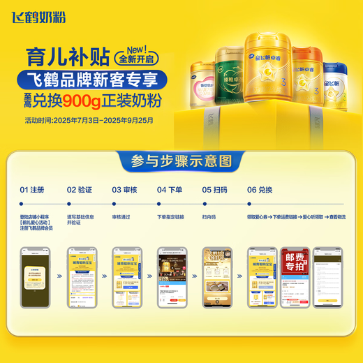 Feihe Xing Feifan Zhuorui Pro A2 Caseína 3 (1-3 años) Fórmula para niños Milk Powder 758g Sumuleo de papá