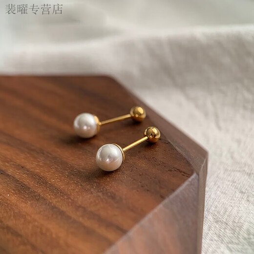 Yingtang Old Phoenix Gold Store Model 999 Gold Pure Gold 18k Screw Buckle Earrings Women's Niche Light Luxury Ear Bone Nail Earrings Bow Bunny