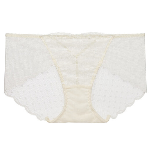 华歌尔（Wacoal）日系蕾丝中低腰三角裤内裤内衣女WP3523 奶油黄 XS 160/90