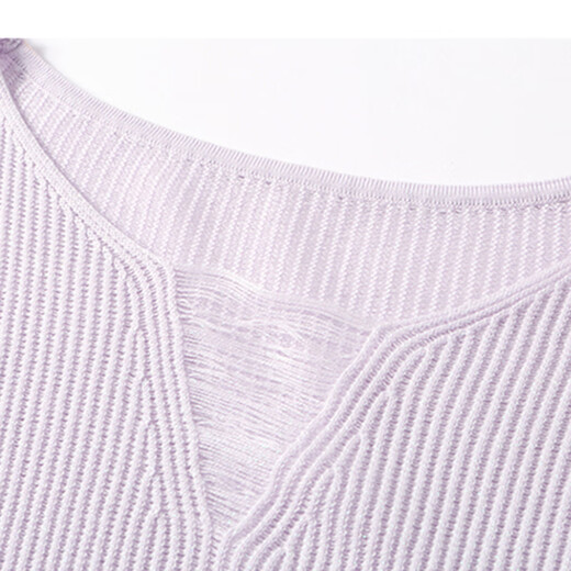 
OLJ Light Luxury Brand T-shirt for women in 2025 summer new striped knitted age-reducing loose design shoulder top gray and blue stripes M 90-105Jin [Jin equals 0.5 kg]