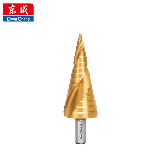 Dongcheng pagoda drill bit high hardness drilling stainless steel hole opener metal expansion straight groove spiral groove step straight groove step drill (9 steps)
