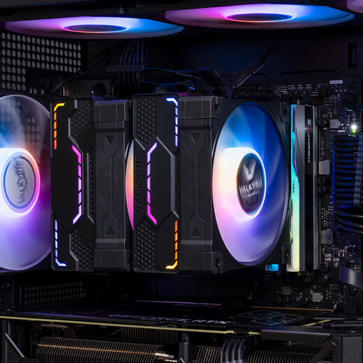 Valkyrie (VALKYRIE) EL125 BLACK VK CPU air-cooled radiator twin towers anti-gravity 6 heat pipe pure copper base supports LGA1700 AM5 ARGB light effect