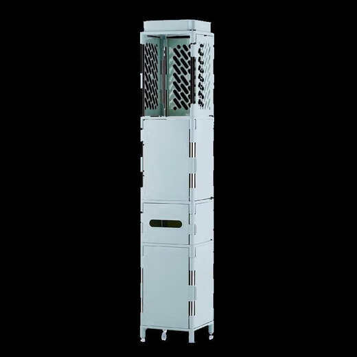 Enbaole 20cm bathroom storage rack floor-standing bathroom slit storage rack multi-layer bedroom bedside table toilet room storage 9226 meters white plush model