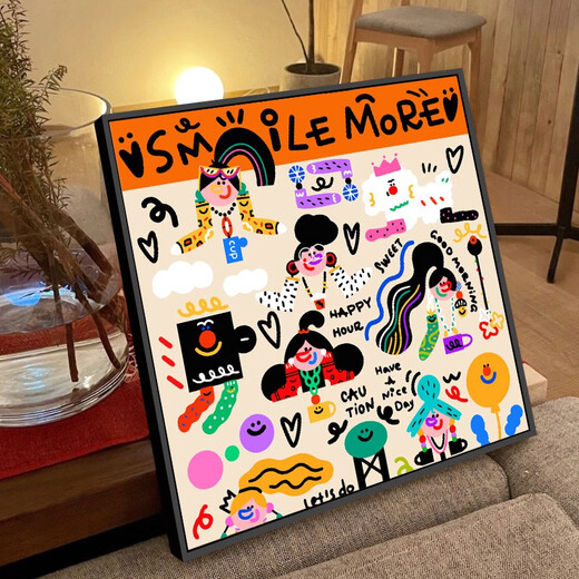 Dopamin Doodle Digitalölmalerei DIY Handsbemalbilder handgefüllte dekorative Malerei Cartoonölfarbe Hängende Malerei