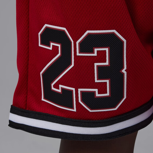 耐克（NIKE）Jordan官方耐克乔丹男童婴童季后赛T恤和网眼布短裤套装II3493 687健身红 90 2T