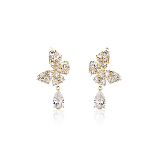 Qlady butterfly ear clip women without pierced ears light luxury high-end niche autumn and winter earrings 2025 new hot style earrings