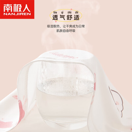 南极人儿童睡衣夏季女童薄款纯棉卡通少女家居服连衣裙 粉色小兔 140