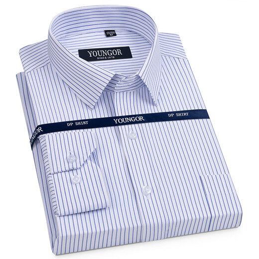 PDG Yageo printemps et d'été New Men's Pure Cotton Long Man à manches longues Haut-Ird Not-Firt Business Business Business Office # DP6636 S 165 / 84A Taille 38 Hauteur 160-16