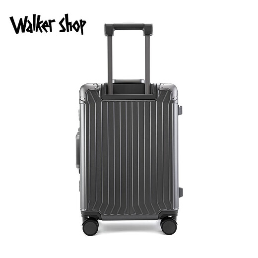 Walker Shop suitcase aluminum alloy trolley travel code box universal wheel suitcase anti-fall large capacity lightweight silent box dark gray 24 inches