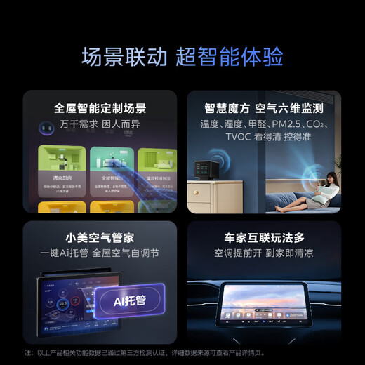 Midea central air conditioner Starlight Pro one-to-four multi-online one-to-three and one-to-multiple embedded one-price all-inclusive 25-year model power-saving new upgrade state subsidy 5 horses one-to-four first-level energy efficiency small three bedrooms and one living room