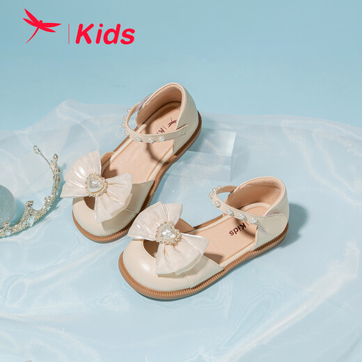 
Red Dragonfly Children's 2025 Summer Children's Shoes Girl Princess Hollow Sandals Q42BFTM694 Beige 27