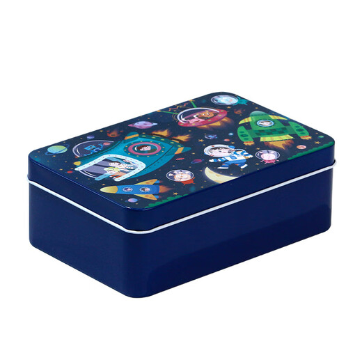 Children's puzzle double-sided puzzle focus parent-child interactive iron box storage cartoon digital baby toys 100 pieces of puzzle + [Pastoral time]