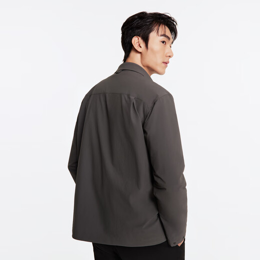 Jiumuwang Shopping Mall Same Style Comfortable Stretch Lightweight Versatile Lapel Jacket Men's Autumn Business Casual Jacket Slim Version + Medium Gray + JK1D41017 L 175/96A(50)