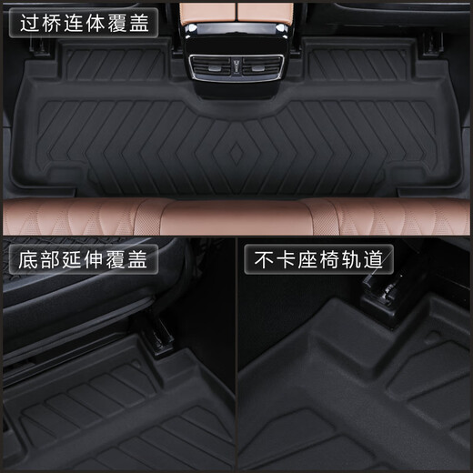 逸兔专用小鹏X9脚垫tpe防水24款7座三排610Pro702 640四驱Max汽车脚垫 【三排全车】全TPE脚垫 小鹏X9
