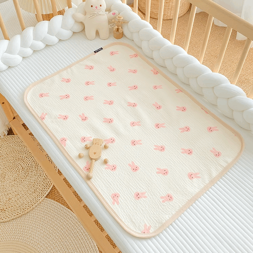 
Urine separator pads for babies can be washed in summer baby urine separator pads for babies can be washed in large size breathable cotton can be washed in water aunt wrinkled cotton gauze urine separator pad-Beige little rainbow 100*140cm