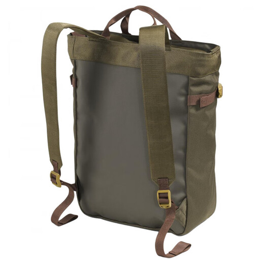 北面（The North Face）字母Logo标志再生涤纶（聚酯纤维）双肩包常规男女同款情侣款灰褐 灰褐色绿色拼烟熏棕色