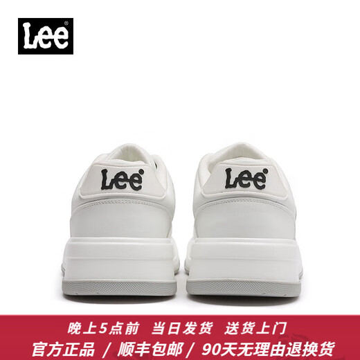 Lee男鞋设计感增高休闲鞋男士时尚经典板鞋厚底运动鞋百搭鞋子男潮鞋 白色 L243UB687 41 【偏大/请拍小一码】
