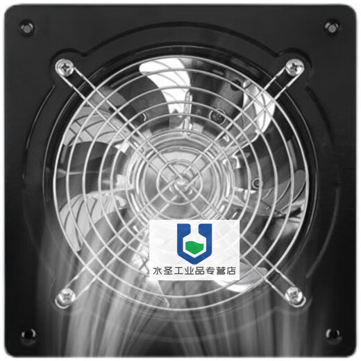 Gujia large suction stainless steel exhaust fan bathroom kitchen fume toilet indoor window ventilation fan black 12 inch opening 300mm