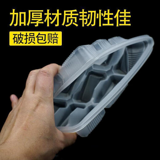 Chaosihui disposable dumpling box quick-frozen storage box with compartments for raw and cooked dumplings, special packaging box for commercial take-out, 20 compartments with high-transparent anti-fog cover, 10 sets