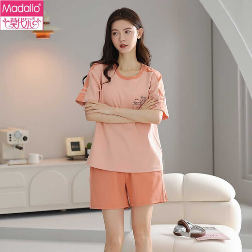 Modal puro algodón de algodón de verano Pajamas Palabraver Pajamas Shorts de verano pantalones cortos de ropa para el hogar cómodos e informales Z9853 814 M [recomendado 80-100Jin [Jin iguala 0.5 kg] desgaste]