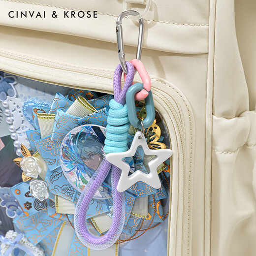 CinvaiKrose official website Xiaoc/k student comic exhibition backpack pain bag women 2025 new large capacity travel backpack lightweight schoolbag cream white