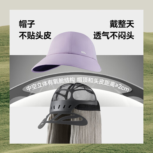 Beneunder sun hat women's sun hat 25 new detachable hair protection wig hat long straight hair peaked hat sun hat fashion