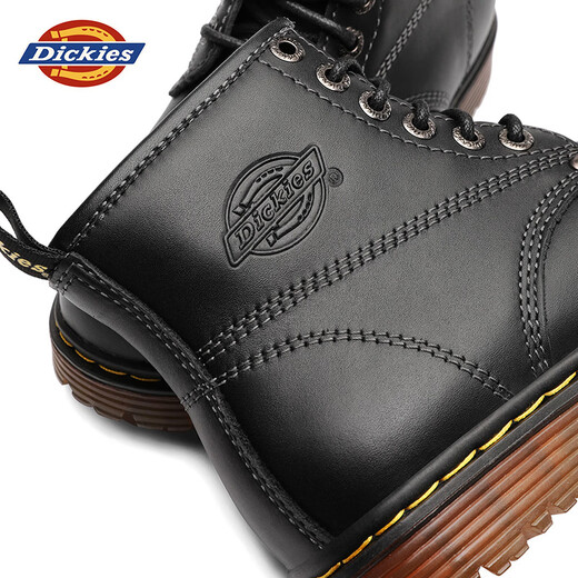 Dickies Martin Boots Мужские ботинки осень и зимние британские кожаные ботинки Пара ботинки мужчин и женские модные рабочие ботинки Универсальные мужские туфли черные (мужской стиль) 39 [размер больше, подходит для спортивной обуви 40]