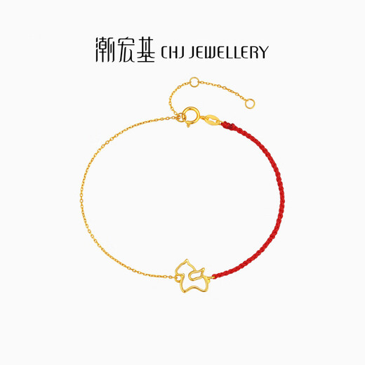 Chao Acer Get Money Now Yellow 18K Gold Bracelet Female Unicorn Gold Bracelet Zodiac Horse Zodiac Year Gift Chain Length Approximately 16cm + Tail Chain