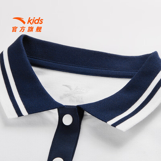 Anta Children's Skirt Girls' Clothing 25 Autumn Trend Comfortable Fashion Lapel Short T Skirt Student Sports Dress Pure White-1 150