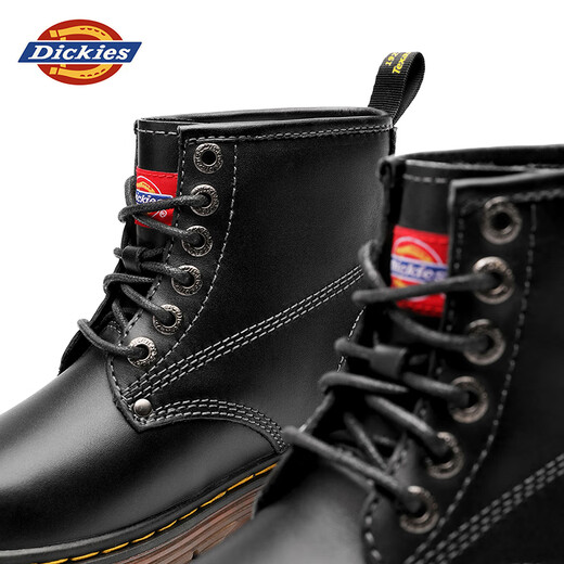 Dickies Martin Boots Мужские ботинки осень и зимние британские кожаные ботинки Пара ботинки мужчин и женские модные рабочие ботинки Универсальные мужские туфли черные (мужской стиль) 39 [размер больше, подходит для спортивной обуви 40]