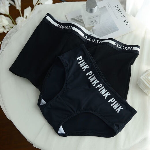 Opeodly Chinese Saint Valentin Couple sous-vêtements un mâle et une femme en dentelle sexy coton pantalon boxeur respirant 6628 couple un mâle et une femme m femelle l