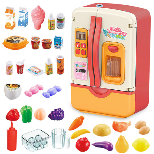Toys d'enfance amusants Toys Girls jouant à la maison mignon pour animal de compagnie Réfrigérateur simulé de cuisine Simué Boy 1 juin Cadeau de la journée pour enfants