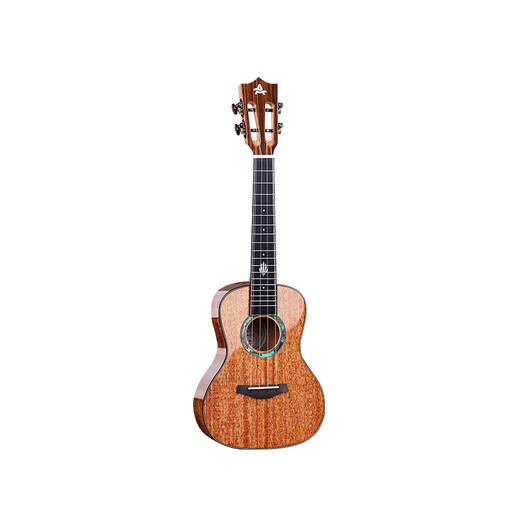 AJIMA full single mahogany bright ukulele beginner male student adult female small guitar A5 23-inch wood color electric box model